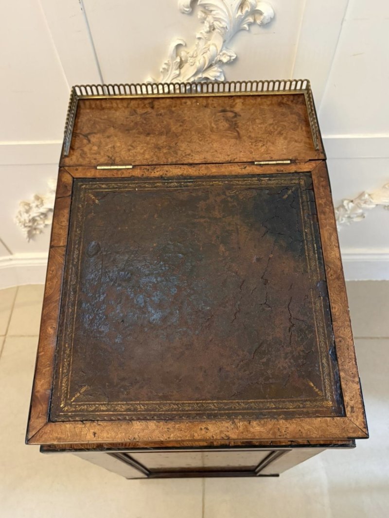 Antique George III 18th Century Quality Pollard Oak Slide and Turn Top Davenport Desk - Image 14